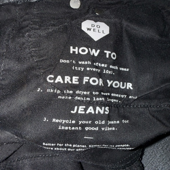 GUC Madewell The Perfect Vintage Straight Crop Jean Washed Black Size: 29 Petite - Picture 10 of 11